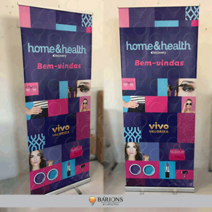 Banner Roll Up em Tecido para Evento e Boas Vindas